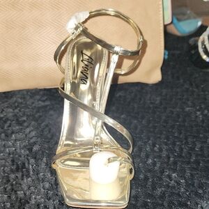 Mariana Metallic Gold Strappy Heels